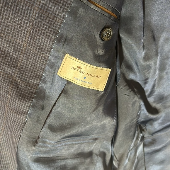 Peter Millar blue patterned sport coat - size 44R - Picture 3 of 8